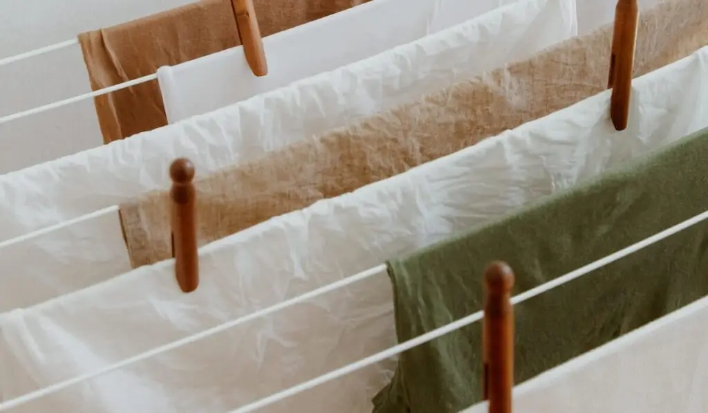Clothes Hanging on the line to dry