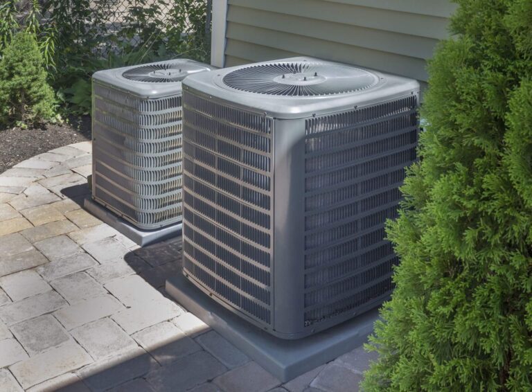 HVAC system outside of a home