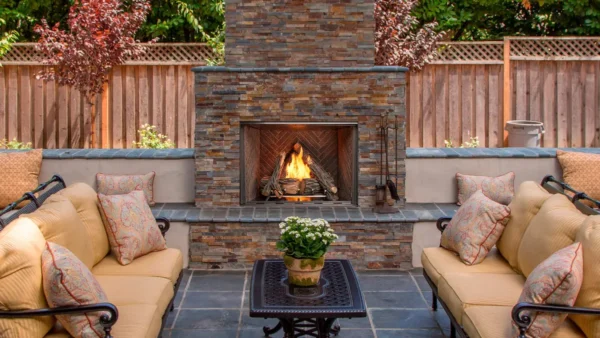 Courtyard Fireplace - Image 4
